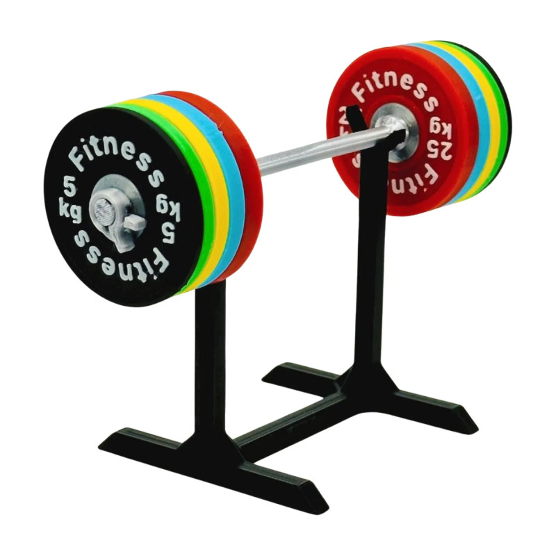 MiniGym – Sztanga z obciążeniami i stojakiem | Mini siłownia